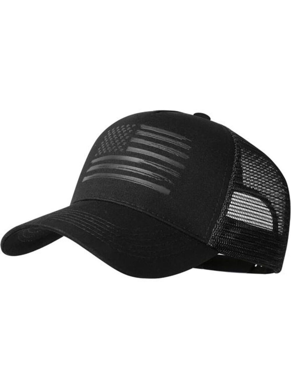 Unisex Baseball Cap American Flag Trucker Hat Adjustable Mesh Snapback Hat